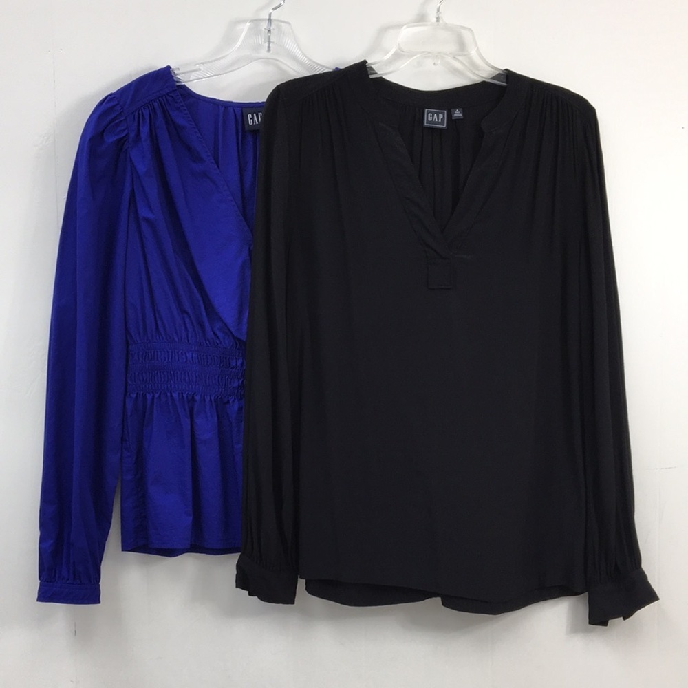 Gap Women's Long Sleeve Blouse Bundle of 2 Size Small Tall EXCELLENT Condition